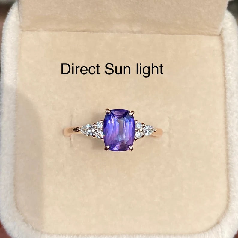 Moria Lavender Sapphire Engagement Ring