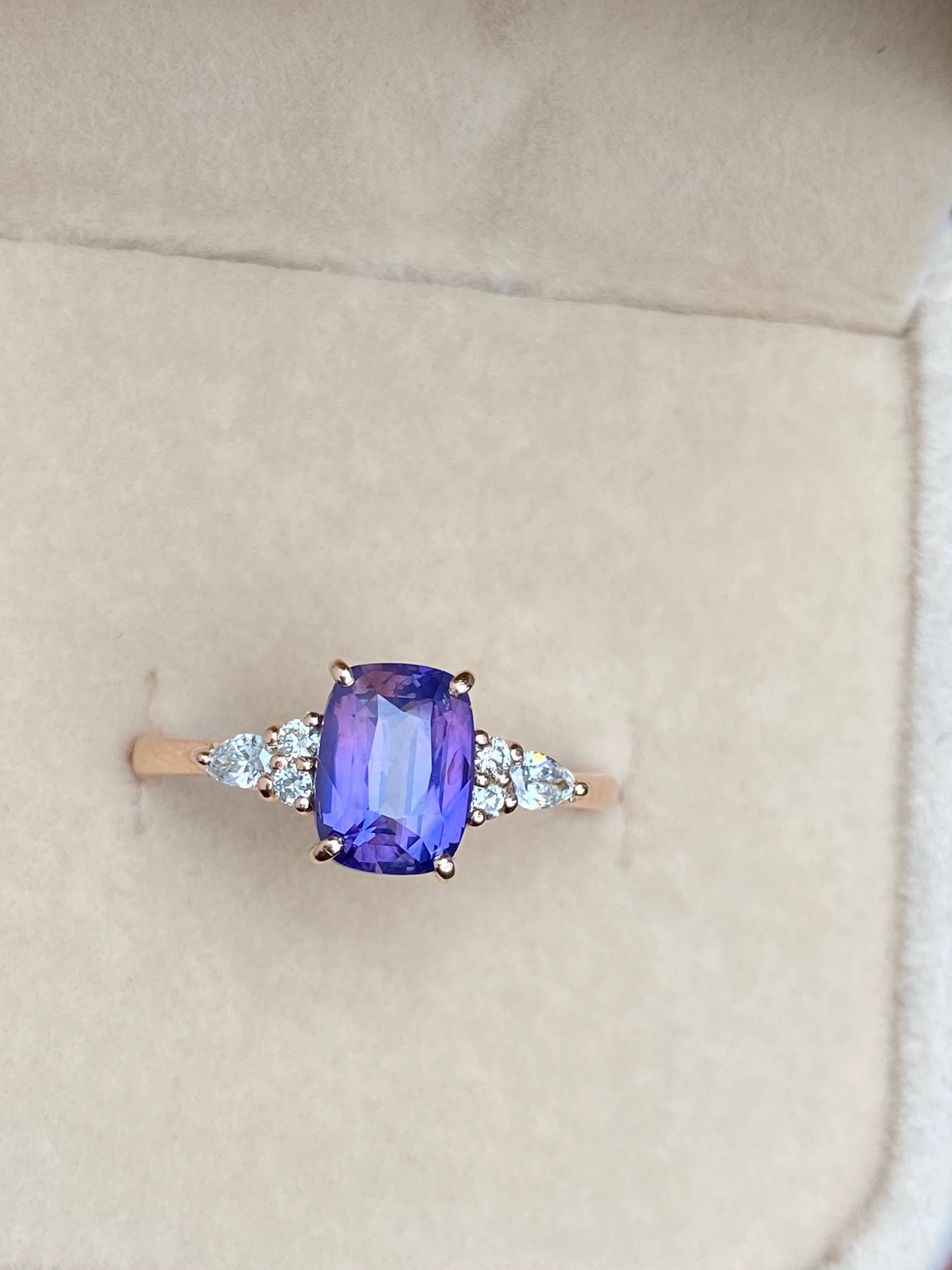 Moria Lavender Sapphire Engagement Ring