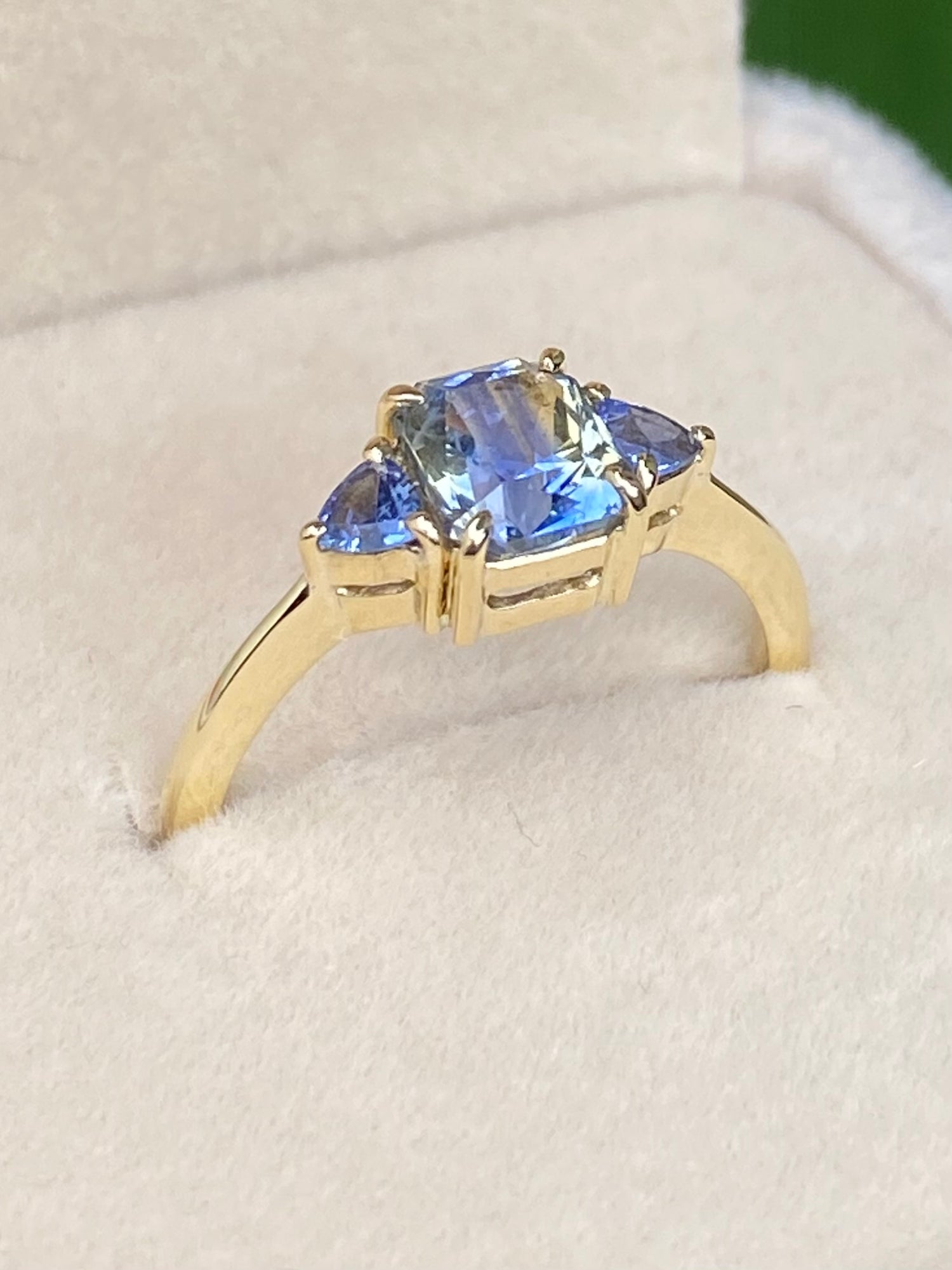 1 Carat Mens Blue Sapphire Ring - 14K White Gold - Vintage 1950s — Antique  Jewelry Mall